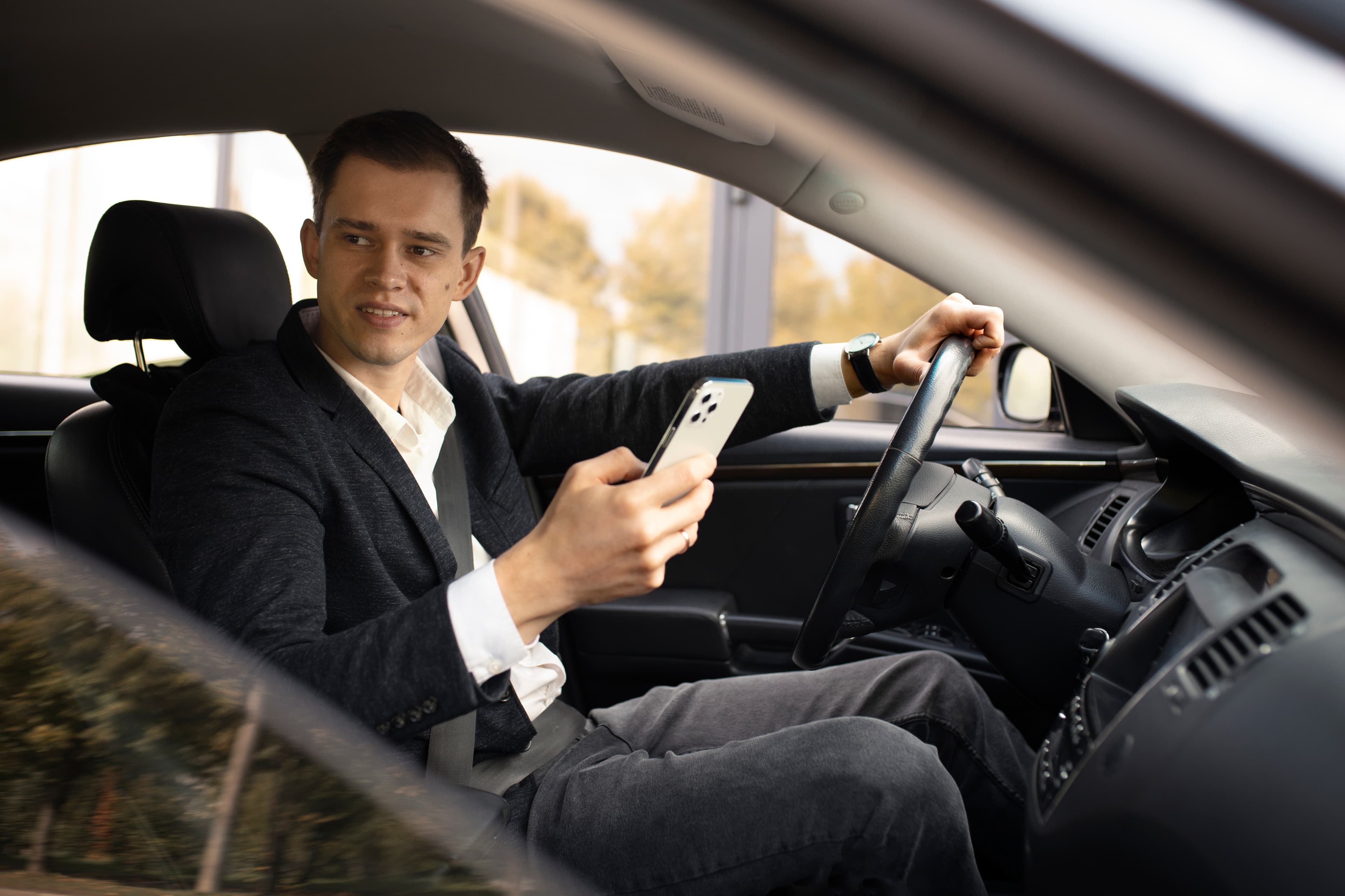 Comfortabel taxi interieur